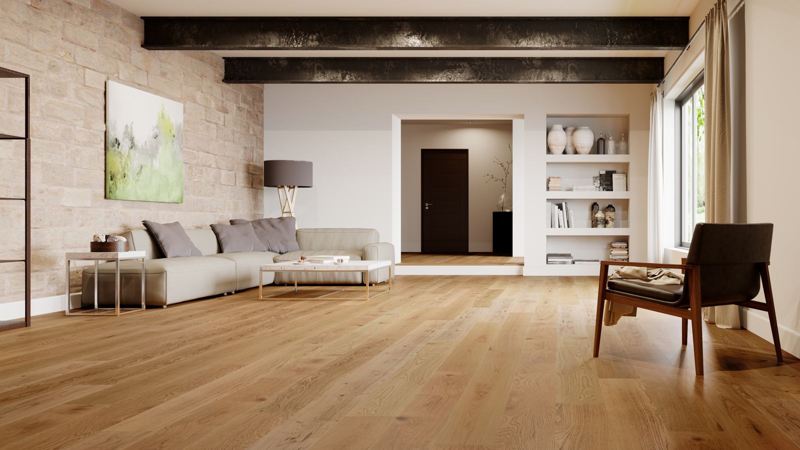 Ironbark 20mm x 190mm Driftwood Satin Engineered Wood Satin Lacquer CHI20ENGOAKDRI