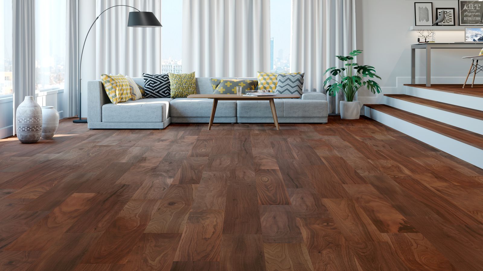 Ironbark 20mm x 190mm Walnut Mississippi Engineered Wood Matt Lacquer CHI20ENGWALMISS