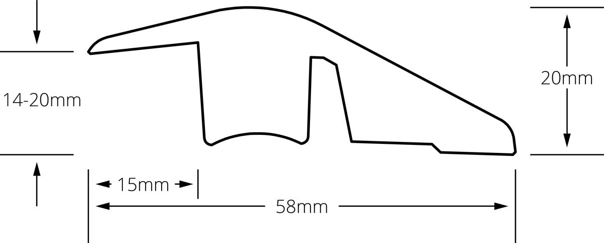 Kahrs 7026024EK5V Oak White, Frost Solid Bevel Cover Strip Matt Lacquer