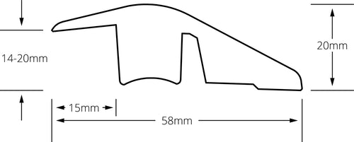 Kahrs 7026024AP50 Maple Solid Bevel Cover Strip Satin Lacquer