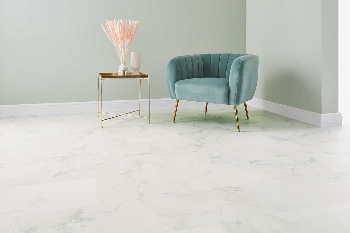 Karndean Knight Tile Glacial Marble Gluedown  Luxury Vinyl Tile ST27