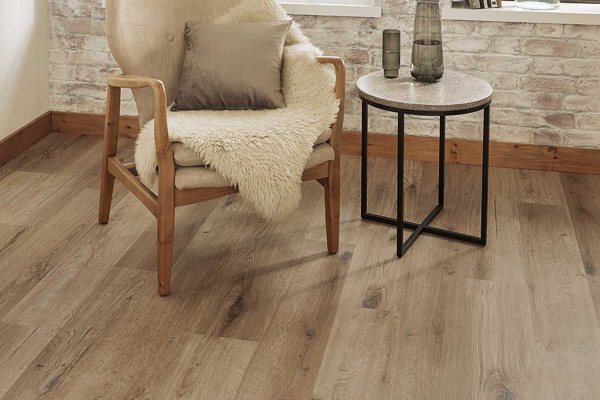 Karndean Knight Tile Washed Character Oak Gluedown LVT KP144