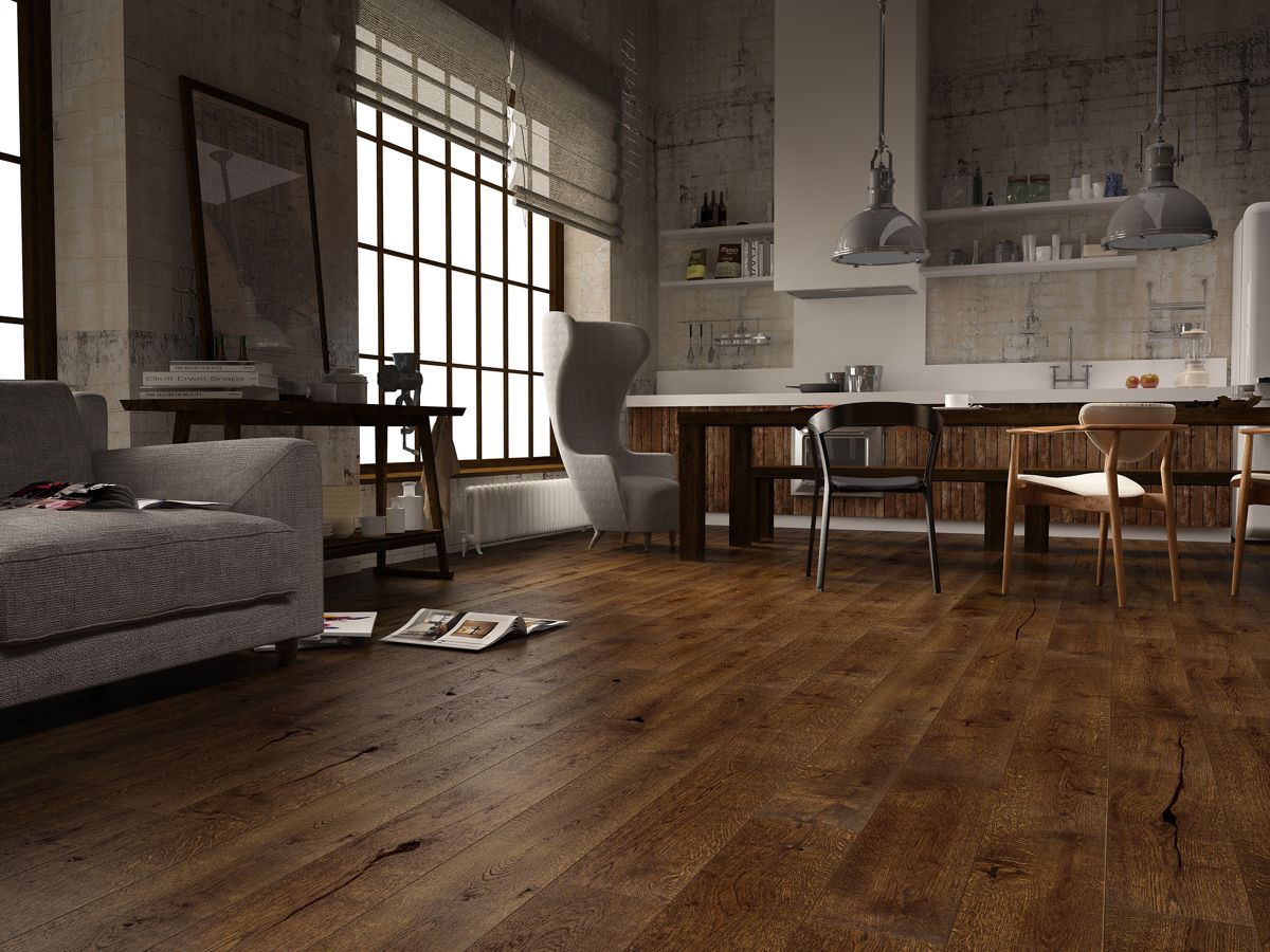 Natura 14mm x 180mm Newbridge Oak Smoked Engineered Wood Matt Lacquer BC1-DBE1-L05-W1Z-D14180-I