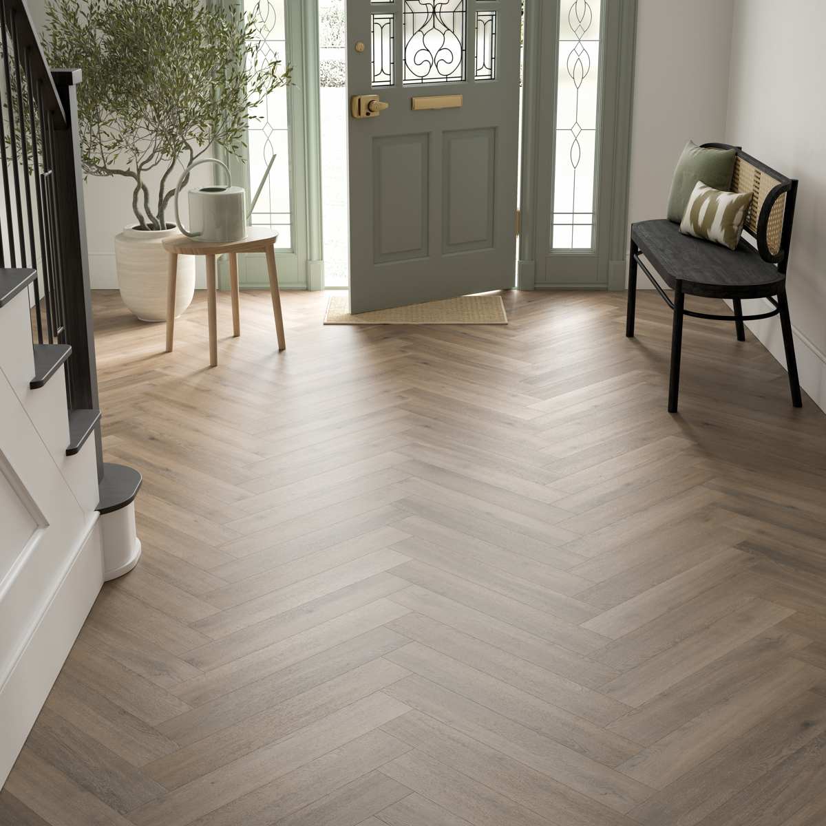 Polyflor Camaro RigidCore Naked Blond Oak Herringbone LVT RPQ4144
