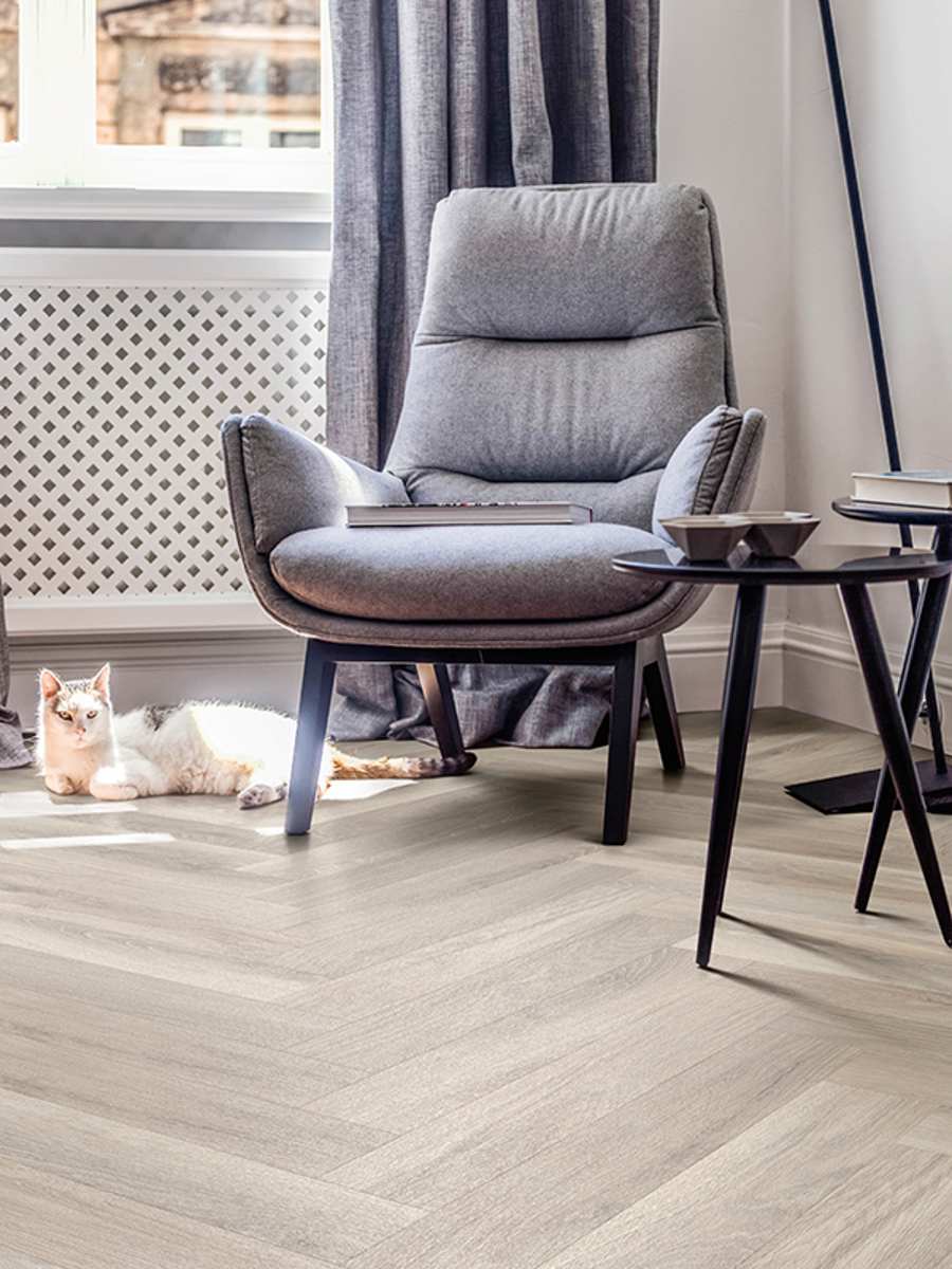 Polyflor Camaro RigidCore Waterside Oak Herringbone LVT RPQ4143