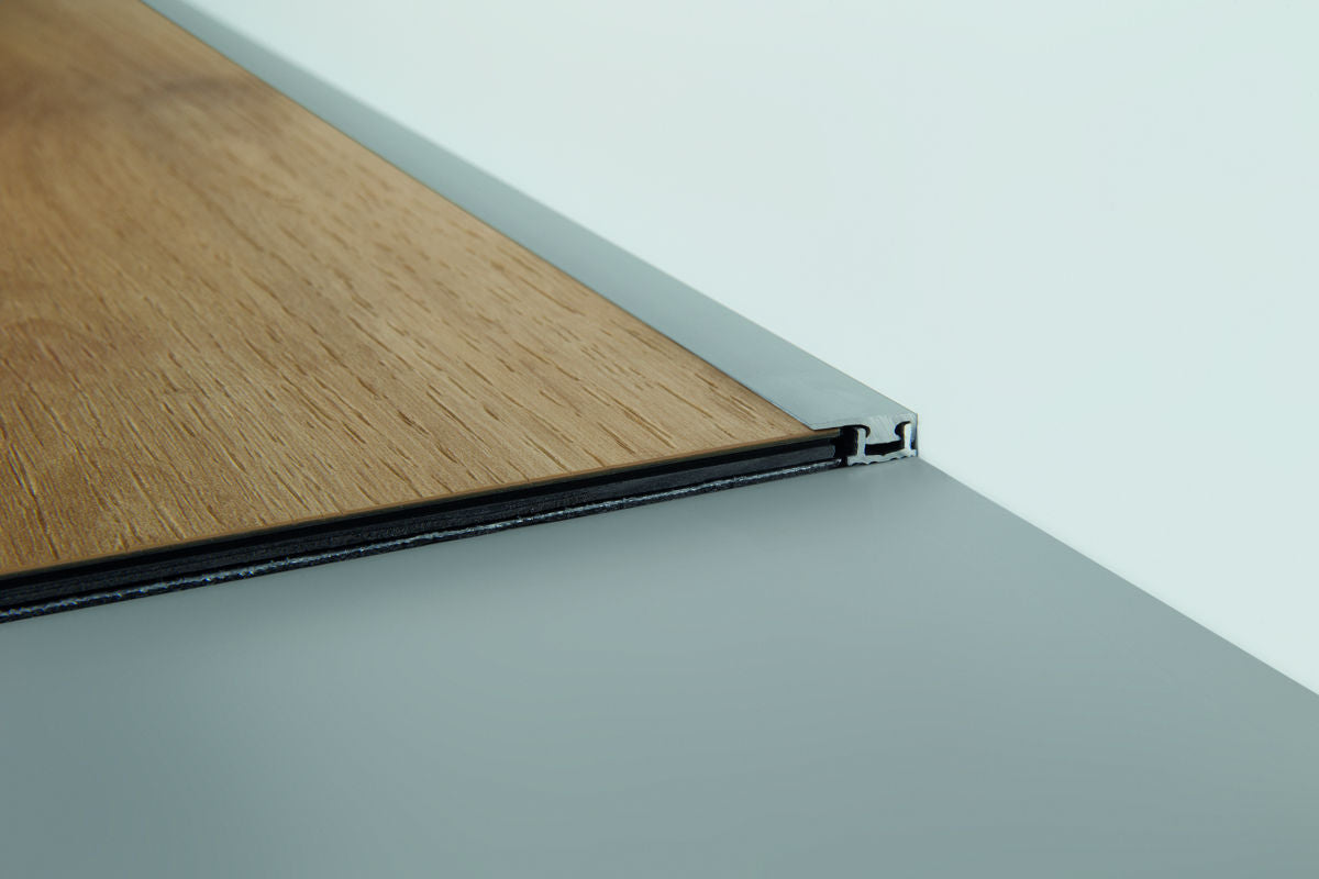 Quick-Step Silver End Profile for Vinyl Flooring 7mm(t) x 24mm(w) x 2000mm(l) NEVENPSILV