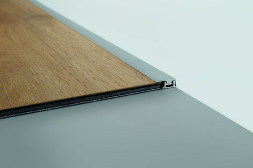 Quick-Step Silver End Profile for Vinyl Flooring 7mm(t) x 24mm(w) x 2000mm(l) NEVENPSILV