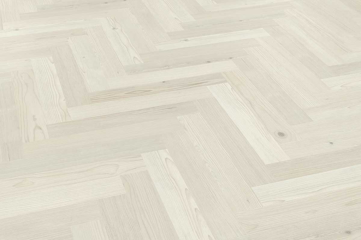 Karndean Knight Tile Washed Scandi Pine Gluedown Herringbone LVT SM-KP132